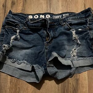 Women's Blue Denim Shorts